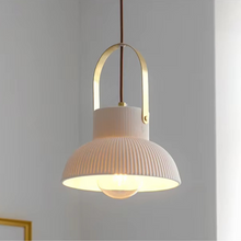 Load image into Gallery viewer, Japandi Style Ribbed Ceramic Pendant Lights