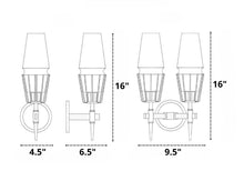 Charger l'image dans la galerie, Appliques murales nordiques en laiton à une ou deux ampoules