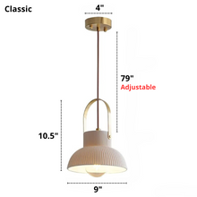 Load image into Gallery viewer, Japandi Style Ribbed Ceramic Pendant Lights