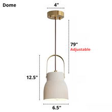 Load image into Gallery viewer, Japandi Style Ribbed Ceramic Pendant Lights