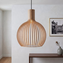 Load image into Gallery viewer, Handcrafted Wood Pendant Lights