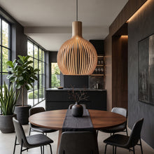 Load image into Gallery viewer, Handcrafted Wood Pendant Lights