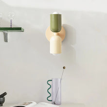 Load image into Gallery viewer, Colorful Minimalist Two-Bulb Wall Sconce