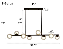 Cargar imagen en el visor de la galería, Amara - Lámpara de araña horizontal moderna
