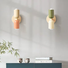 Load image into Gallery viewer, Colorful Minimalist Two-Bulb Wall Sconce