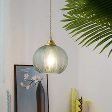 Charger l'image dans la galerie, Suspensions rustiques en verre texturé à feuilles