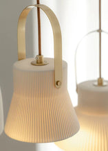 Load image into Gallery viewer, Japandi Style Ribbed Ceramic Pendant Lights
