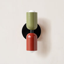 Load image into Gallery viewer, Colorful Minimalist Two-Bulb Wall Sconce