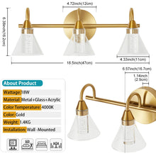 Load image into Gallery viewer, Albrecht - Modern Three-Bulb Vanity Light