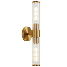 Load image into Gallery viewer, Two-Bulb Fluted Glass Wall/Vanity Sconce