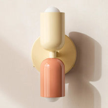 Load image into Gallery viewer, Colorful Minimalist Two-Bulb Wall Sconce