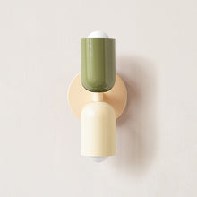 Load image into Gallery viewer, Colorful Minimalist Two-Bulb Wall Sconce