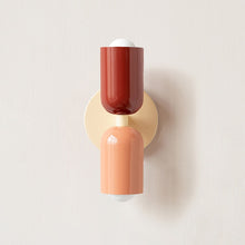 Load image into Gallery viewer, Colorful Minimalist Two-Bulb Wall Sconce