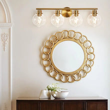 Cargar imagen en el visor de la galería, Lámpara de tocador con globo de vidrio y múltiples focos