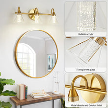 Load image into Gallery viewer, Bathroom Lighting Modern Three-Bulb Vanity Light in Gold