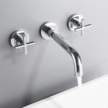 Charger l'image dans la galerie, Chrome two-handle wall mounted faucet