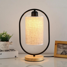 Load image into Gallery viewer, Nordic Wood Base Modern Table Lamp