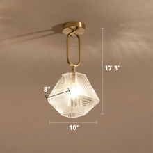 Charger l'image dans la galerie, small size modern glass crystal ceiling light dimensions