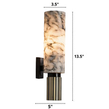 Load image into Gallery viewer, White Marble Wall Sconce Dimensions