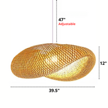 Load image into Gallery viewer, Modern Bamboo Woven Pendant Light