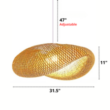 Load image into Gallery viewer, Modern Bamboo Woven Pendant Light