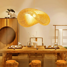Load image into Gallery viewer, Bamboo constructed pendant for modern decor styles