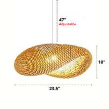 Load image into Gallery viewer, Modern Bamboo Woven Pendant Light