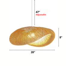 Load image into Gallery viewer, Modern Bamboo Woven Pendant Light