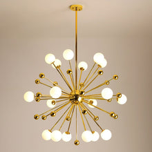 Load image into Gallery viewer, Modern gold glass globe chandelier