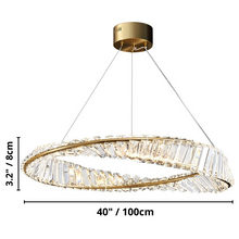 Load image into Gallery viewer, Spiral Glass Crystal Chandelier