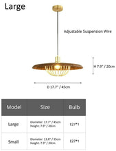 Load image into Gallery viewer, Modern Japanese Pendant Light Dimensions