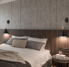 Load image into Gallery viewer, bedside matte black modern nordic wall sconces