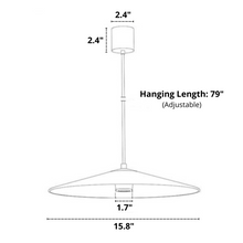 Load image into Gallery viewer, Modern LED Pendant Light dimensions
