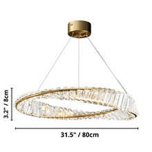 Load image into Gallery viewer, Spiral Glass Crystal Chandelier