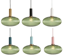 Charger l'image dans la galerie, Suspensions rétro en verre texturé