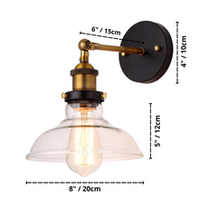 Load image into Gallery viewer, Vintage Glass Wall Lamps