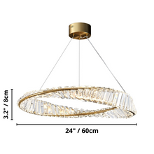 Load image into Gallery viewer, Spiral Glass Crystal Chandelier