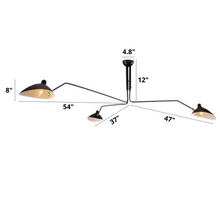 Charger l'image dans la galerie, three head serge mouille style light fixture