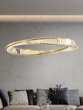 Load image into Gallery viewer, Spiral Glass Crystal Chandelier