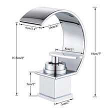 Load image into Gallery viewer, Bruce Curved Bathroom Faucet Dimensions