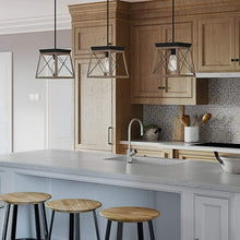 Charger l'image dans la galerie, Rustic wood chandelier for kitchens