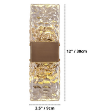 Charger l'image dans la galerie, Vena modern glass crystal wall sconce dimensions
