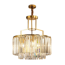 Charger l'image dans la galerie, luxury modern copper and glass crystal chandelier