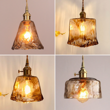Load image into Gallery viewer, Vintage hand-blown farmhouse chic pendant lights