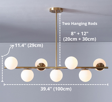 Load image into Gallery viewer, Davi Multi Bulb Pendant Light Fixture Dimensions