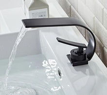 Load image into Gallery viewer, black single handle basin faucet for master bathroom