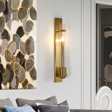 Charger l'image dans la galerie, glass and brass aston wall sconce