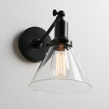 Charger l'image dans la galerie, black finish retro-chic wall light fixture
