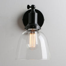 Load image into Gallery viewer, black mid-century modern style wall sconce