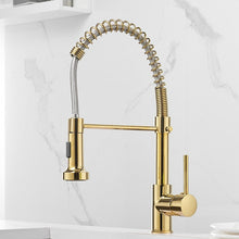 Load image into Gallery viewer, reflective gold spotless modern kitchen faucet